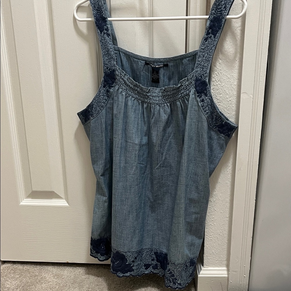 Lucky Brand Denim Sleeveless Top